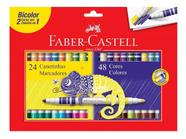 Canetinha Hidrocolor Bicolor Faber Castell 24 = 48 Cores Faber Castell
