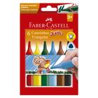 Canetinha Hidrográfica 6 Cores Jumbo Triangular Faber Castell - Faber-Castell