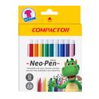 Canetinha Hidrográfica Compactor Neo-Pen Mirim C/12 Cores