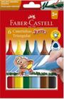 Canetinha Hidrográfica JUMBO Triang 06Cores - Faber Castell