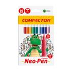 Canetinha Hidrográfica Neo Pen Gigante - 12 cores - Compactor