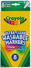 Canetinha Lavável Crayola Com 8 Cores Ultra Clean Washable - Classic Colors