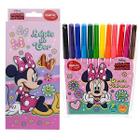 Canetinha Lavável + Lápis De Cor Minnie Mouse 12 Cores Molin