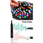 Canetinha Marcador Ponta Dupla 24 Cores para pintar pintura hodrografica