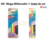 Canetinha Mega soft Tons neon Tris + Lápis de cor Neon c/6