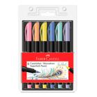 Canetinha Super Soft Brush Pastel 6 Cores - Faber-Castell