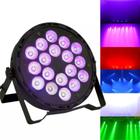 Canhão de Luz LED 18 LEDs Strobo 4 em 1 RGBW Controle DMX Festas Eventos HL-18S - Athlanta