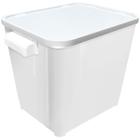 Canister Container Armazenador Guarda Ração Cachorro Gato Com Tampa 6,0 Kg Branco Furacão Pet