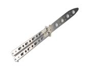 Canivete Cromado Faca Borboleta Butterfly Balisong Treino