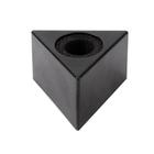Canopla de Acrílico Para Microfone Modelo Universal - Modelo Triangulo (Triangular) Quinas Vivas e Preta