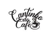 Cantinho Do Café 37X24Cm Lettering Em Madeira Mdf Preto