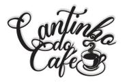 Cantinho Do Café 55X36Cm Lettering Em Madeira Mdf Preto