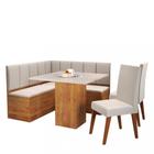 Canto Alemão com Baú Londres com 2 Cadeiras Milão Viero