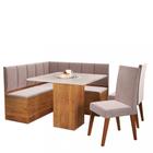 Canto Alemão com Baú Londres com 2 Cadeiras Milão Viero