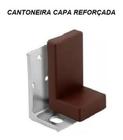 Cantoneira Reforçada Com Capa Marrom Para Móveis 10 Pçs