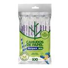 Canudos coloridos de papel biodegradável reciclável Bompack eco 100 un