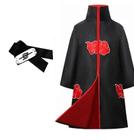 Capa Akatsuki Manto Fantasia Naruto Cosplay Com Bandana