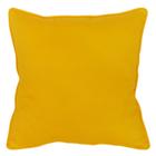 Capa Almofada Algodão Liso Amarelo 45x45cm com Viés - Sena Decorações