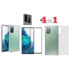 Capa Anti Impacto + Película de Vidro 3D + Película de Câmera + Carbono para Samsung Galaxy S20 FE