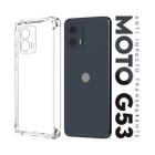 Capa Anti Impacto Transparente + Película De Ceramica Privacidade Fosca Para Moto G53 Xt2335 6.5