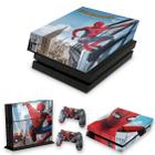 Capa Anti Poeira e Skin Compatível PS4 Fat - Spiderman - Homem Aranha Homecoming