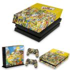 Capa Anti Poeira e Skin Compatível PS4 Fat - The Simpsons