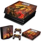 Capa Anti Poeira e Skin Compatível PS4 Pro - Doom Eternal