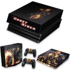 Capa Anti Poeira e Skin Compatível PS4 Pro - Ghost Rider A