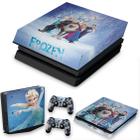 Capa Anti Poeira e Skin Compatível PS4 Slim - Frozen