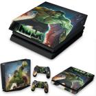 Capa Anti Poeira e Skin Compatível PS4 Slim - Hulk - Pop Arte Skins