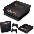 Capa Anti Poeira e Skin Compatível PS4 Slim - Resident Evil 4 Remake