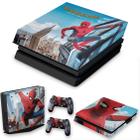 Capa Anti Poeira e Skin Compatível PS4 Slim - Spiderman - Homem Aranha Homecoming