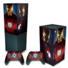 Capa Anti Poeira e Skin Compatível Xbox Series X - Iron Man Homem De Ferro