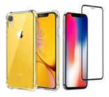 Capa Anti Queda + Pelicula Vidro 5D P/ iPhone 6 7 8 X Xr Xs Max