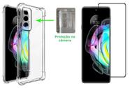 Capa Anti Shock + Pelicula De Vidro 3d Para Motorola Moto Edge 20 Pro