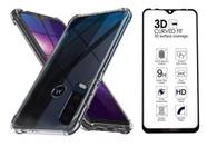 Capa Antishock Reforçada Bordas + Película De Vidro 3D Full Cover Motorola Moto G8 PLUSS