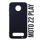 Capa Aveludada Preta + Película De Hydrogel Fosca Compatível Para Moto Z2 Play Xt1710 5.5