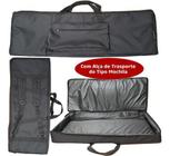 Capa Bag Para Teclado Yamaha Psr-e273 Master Luxo Preto Carbon