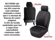 capa banco carro couro preto+capa volante p gol quadrado - gj acessorio