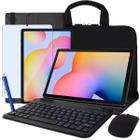 Capa c/Teclado + Mouse Luva Case p/Tablet Galaxy Tab S6 Lite P610 P613 P615