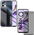 Capa Capinha Anti Impacto + Película Privacidade 3D Para Moto G13 Tela De 6,5 Polegadas