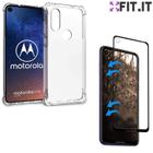 Capa Capinha Anti Impacto Shock Motorola One Vision + Película 3D Cobertura 100%