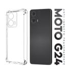 Capa Capinha Anti Impacto Transparente + Película De Ceramica Para Moto G24 Xt2423 Tela 6.56