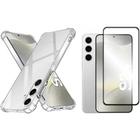 Capa Capinha Case Anti Impacto Transparente + Película de Vidro 3D Full Cover Para Samsung Galaxy S24 6.4"