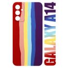 Capa Capinha case aveludada Arco Iris LGBT Compatível Galaxy A14 4G A145 / A14 5G A146 6.6 - Luiza Cell25