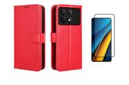 Capa Capinha Case Flip Magnético + Pelicula vidro 3D Redmi Note 13 4g