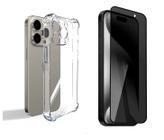 Capa Capinha Case + Pelicula Anti Espiã para Iphone 16 Pro - KRAMAC