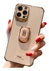 Capa Capinha Compatível Com iPhone Anel Magnético Atrás Luxo
