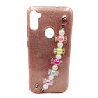 Capa Capinha Compatível Com Samsung Galaxy a11 tela 6.4 C/ pulseira perola