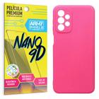 Capa Capinha Pink Samsung A13 5g + Película Nano Cerâmica 9D